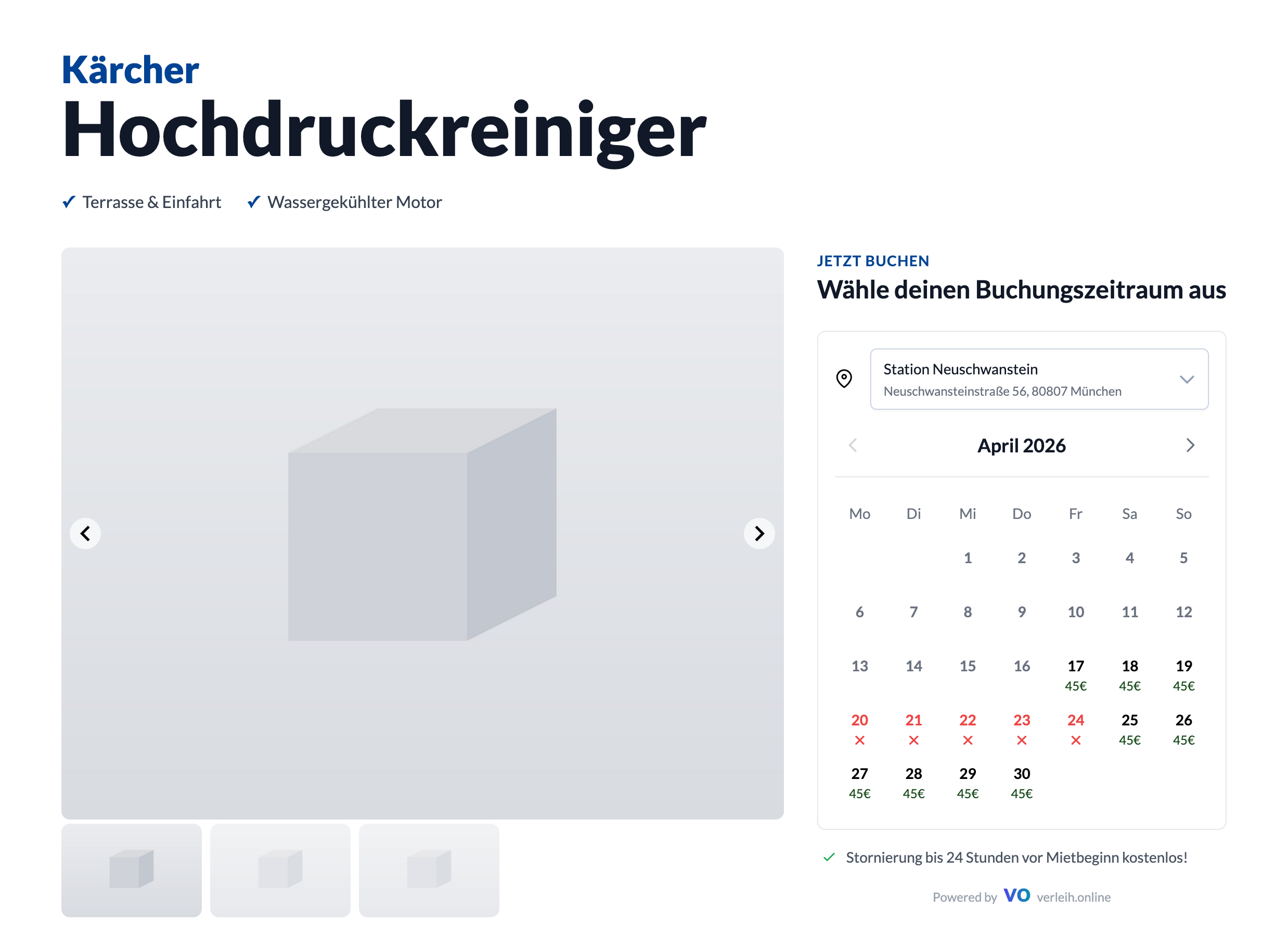 Verleihsoftware für die Vermietung von Gegenständen